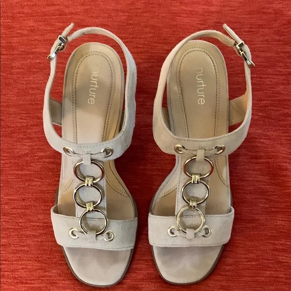 Nurture by Lamaze Cream Heels with Medium Heel and Slingback Design - Picture 6 of 6